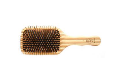 Bass Brushes The Green Brush - Bamboo Pin & Handle Large Paddle Hair Brush Avelisse