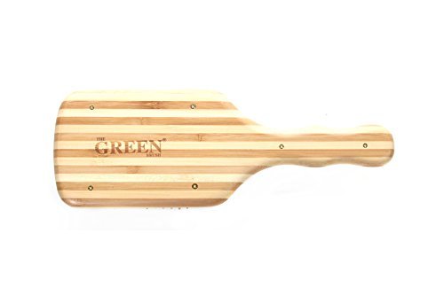 Bass Brushes The Green Brush - Bamboo Pin & Handle Large Paddle Hair Brush Avelisse