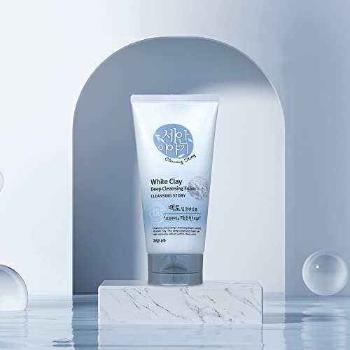 Kwailnara Cleansing Story Natural Facial Deep Foam Cleansing - White Clay, 5.29 oz Avelisse