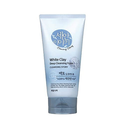 Kwailnara Cleansing Story Natural Facial Deep Foam Cleansing - White Clay, 5.29 oz Avelisse