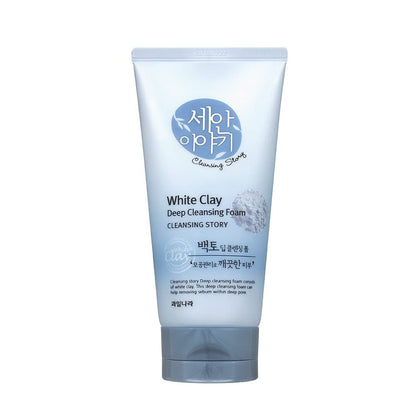 Kwailnara Cleansing Story Natural Facial Deep Foam Cleansing - White Clay, 5.29 oz Avelisse