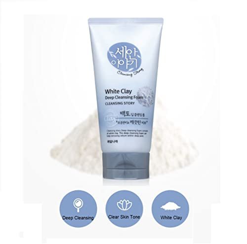 Kwailnara Cleansing Story Natural Facial Deep Foam Cleansing - White Clay, 5.29 oz Avelisse