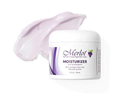 Merlot Moisturizer for Face - Hydrating Daily Face Cream, 4 oz (118 mL) Avelisse
