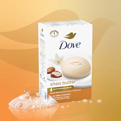 Dove Beauty Bar Gentle Skin Cleanser with Shea Butter, 2 Bars, 3.75 oz Each - Moisturizing More Than Bar Soap Avelisse