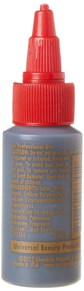 SalonPro Hair Extension Bonding Glue - Black, 1 Oz (30 ml) - Professional Rubber-Based Adhesive - görsel 4