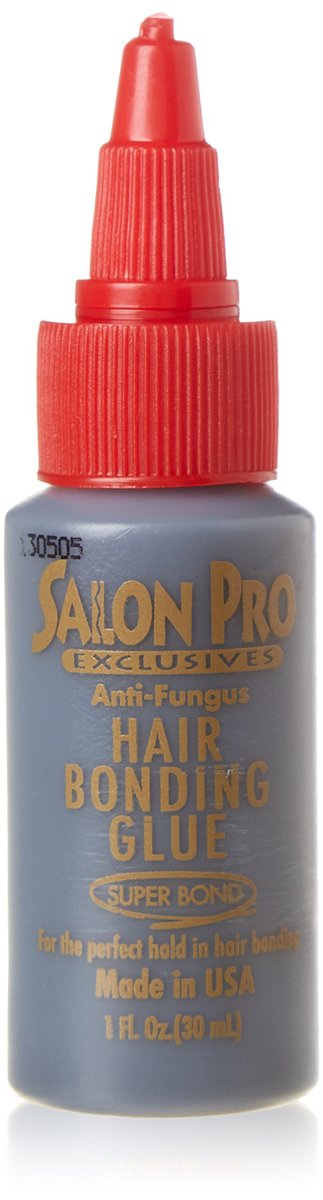 SalonPro Hair Extension Bonding Glue - Black, 1 Oz (30 ml) - Professional Rubber-Based Adhesive - görsel 2