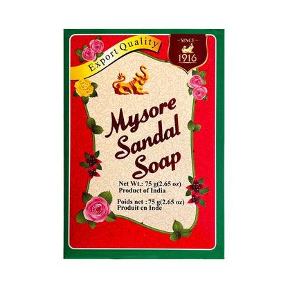 Mysore Sandal Soap 75g (Pack of 4) - Traditional Indian Sandalwood Soap