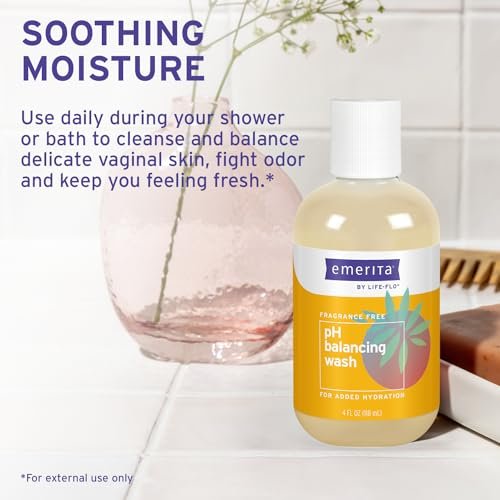 Emerita pH Balancing Feminine Wash, Hydrating Cleanser, Fragrance Free, 4 oz - görsel 10