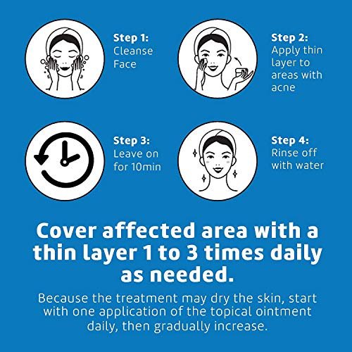 De La Cruz 10% Sulfur Ointment – Cystic Acne Treatment for Face and Body, Daily 10 Min Spot Treatment Mask, Hormonal Acne Relief, 2.6 oz - görsel 9