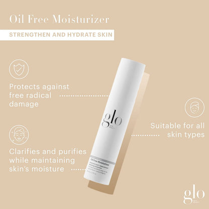 Glo Skin Beauty Oil-Free Moisturizer – Lightweight Hydrating Face Cream with Hyaluronic Acid for Oily & Aging Skin (1.7 oz) Avelisse