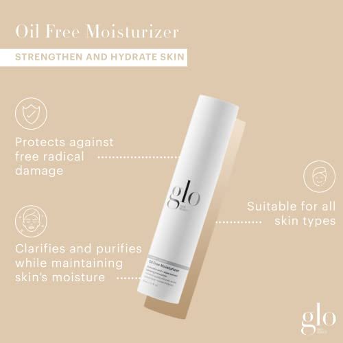 Glo Skin Beauty Oil-Free Moisturizer – Lightweight Hydrating Face Cream with Hyaluronic Acid for Oily & Aging Skin (1.7 oz) Avelisse