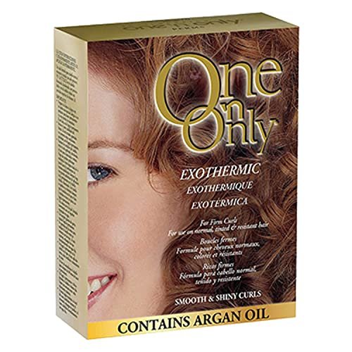 One 'N Only Exothermic Perm Kit with Argan Oil – At Home Hair Perm for Firm Curls, Self-Heating Formula, Manageability & Shine (1 Kit) Avelisse