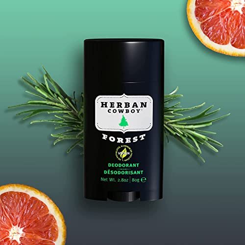 Herban Cowboy Forest Deodorant Maximum Protection, 3 Pack - Natural Aluminum-Free Deodorant for Men & Women, 2.8 oz Each Avelisse