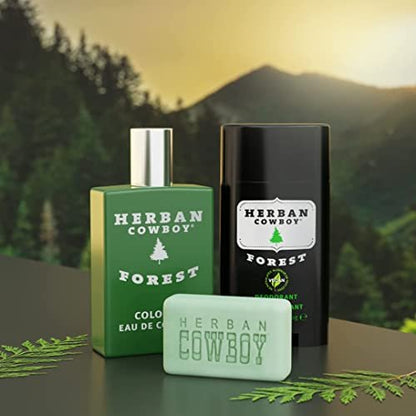 Herban Cowboy Forest Deodorant Maximum Protection, 3 Pack - Natural Aluminum-Free Deodorant for Men & Women, 2.8 oz Each Avelisse