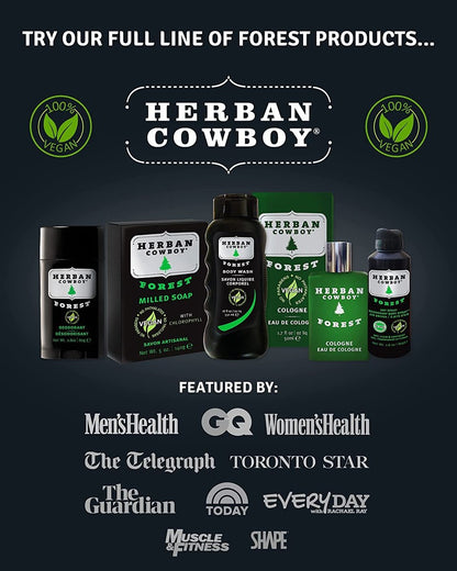 Herban Cowboy Forest Deodorant Maximum Protection, 3 Pack - Natural Aluminum-Free Deodorant for Men & Women, 2.8 oz Each Avelisse