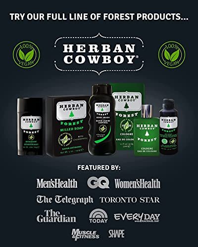 Herban Cowboy Forest Deodorant Maximum Protection, 3 Pack - Natural Aluminum-Free Deodorant for Men & Women, 2.8 oz Each Avelisse