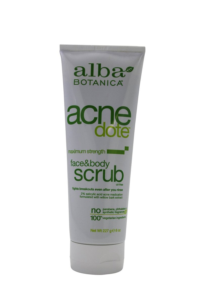 Alba Botanica Acnedote Face & Body Scrub - 4-Pack (1.99 oz Each) - görsel 1