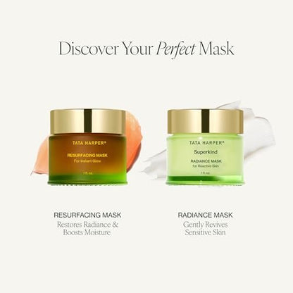 Tata Harper Resurfacing Mask - Instant Glow Enzyme Face Mask for Gentle Exfoliation, Natural Skincare, 30ml Avelisse