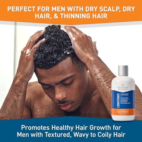 Frederick Benjamin Invigorating Conditioner for Men - Paraben & Sulfate Free Mint Conditioner, Anti Dandruff & Dry Scalp Moisturizer for Curly Hair, 12 oz Avelisse