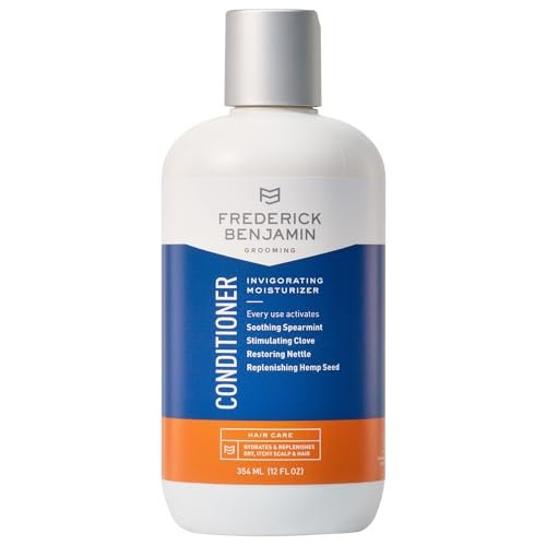 Frederick Benjamin Invigorating Conditioner for Men - Paraben & Sulfate Free Mint Conditioner, Anti Dandruff & Dry Scalp Moisturizer for Curly Hair, 12 oz Avelisse