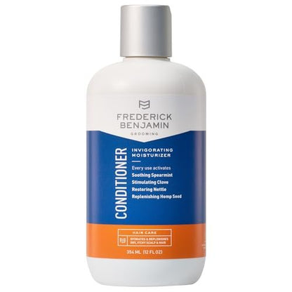 Frederick Benjamin Invigorating Conditioner for Men - Paraben & Sulfate Free Mint Conditioner, Anti Dandruff & Dry Scalp Moisturizer for Curly Hair, 12 oz Avelisse