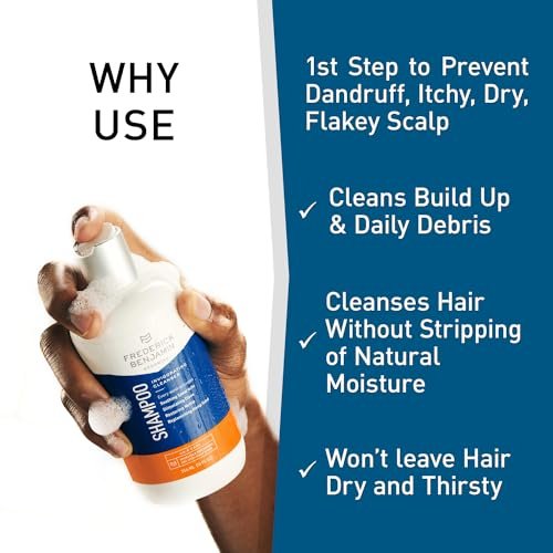Frederick Benjamin Shampoo with Natural Oils - Cleanses & Hydrates Dry Scalp & Hair, 12 oz Avelisse