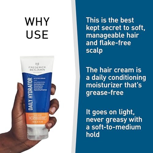 Frederick Benjamin Daily Hydrator - Hydrating Hair Cream with Light Hold for Men, Natural Hair Moisturizer, 5.1 oz Avelisse