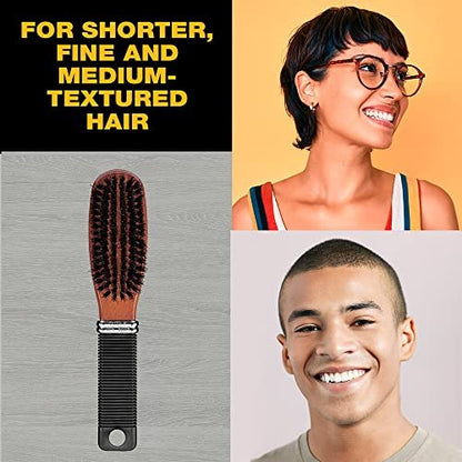 Conair All Purpose Boar Bristle Hairbrush - Wooden Hair Brush for Men and Women - Brown Avelisse