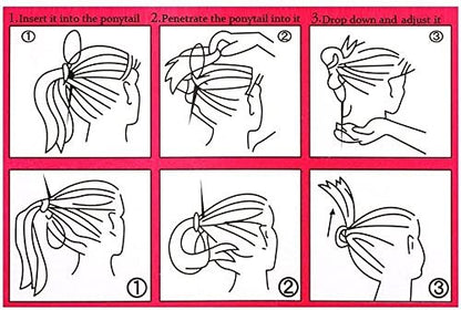 BONAMART Hair Braid Ponytail Maker Styling Tool – 2 Pack for Effortless Ponytails & Braids