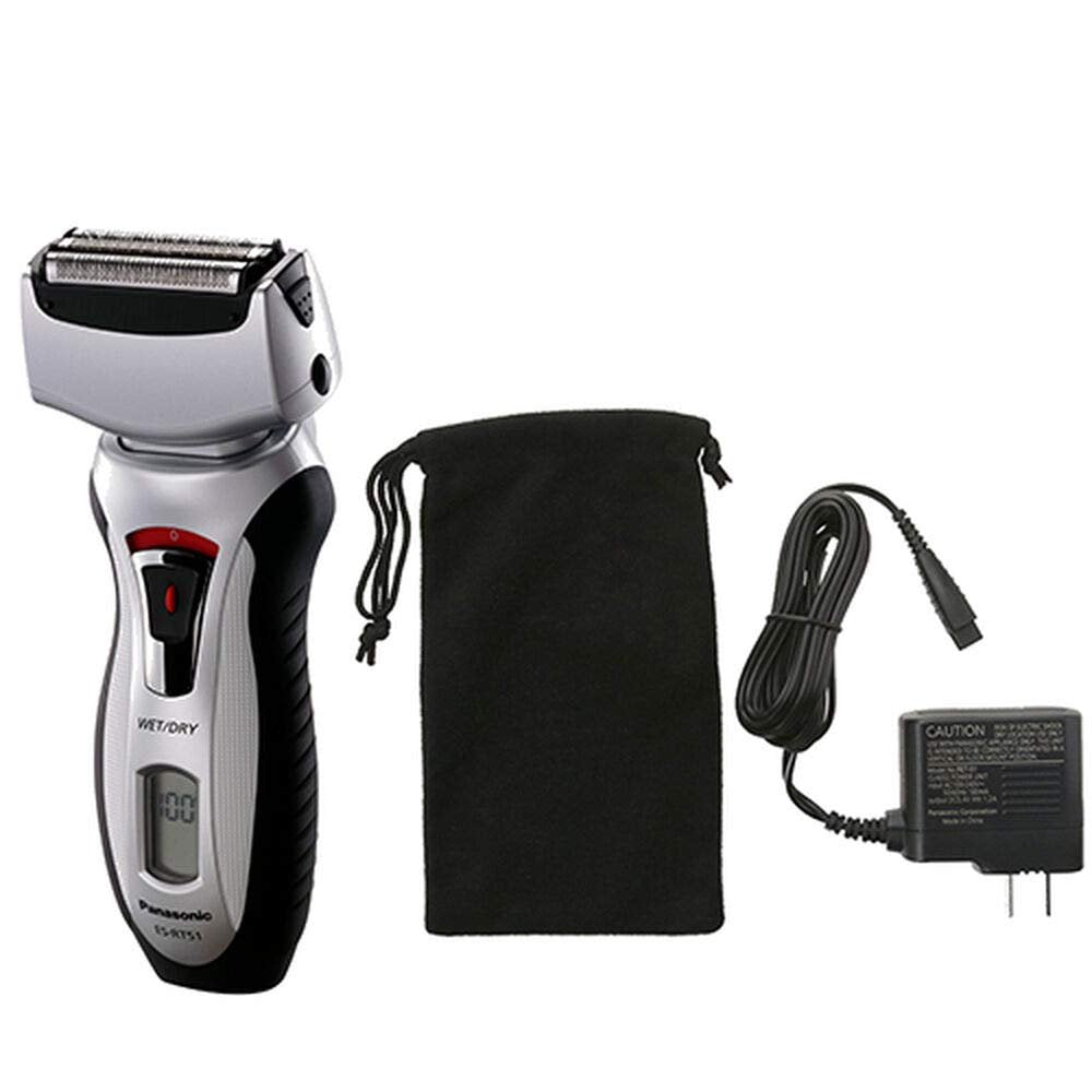 Panasonic ES-RT51-S Arc3 Wet/Dry 3-Blade Cordless Electric Razor with Pivoting Head and Pop-up Trimmer, Silver Avelisse