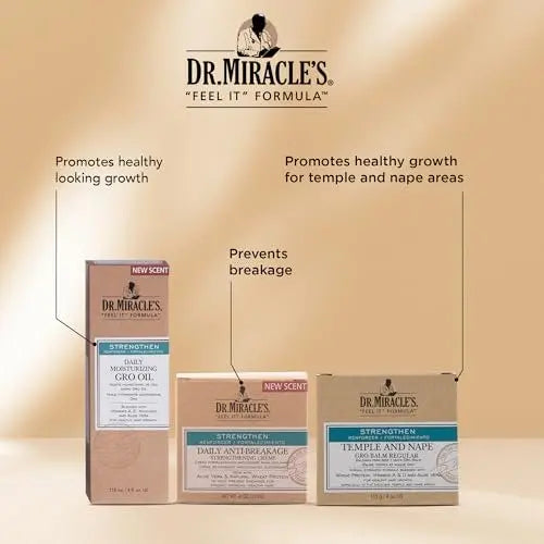 Dr. Miracle's Daily Moisturizing Gro Oil with Vitamins A, D, E, Avocado & Aloe Vera – Hair Growth & Scalp Treatment, 4 oz Avelisse