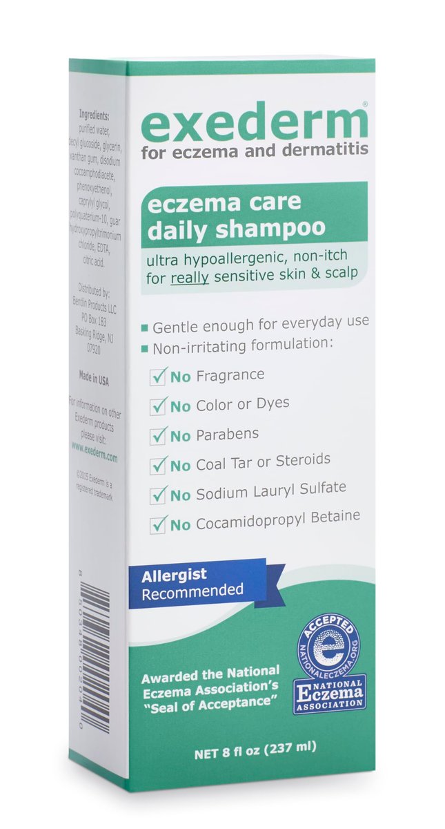 Exederm Shampoo for Eczema & Seborrheic Dermatitis – 8 fl oz – Hypoallergenic, Paraben & Sulfate Free – Soothing Scalp Care for Dry, Itchy, Flaky Scalp - görsel 2