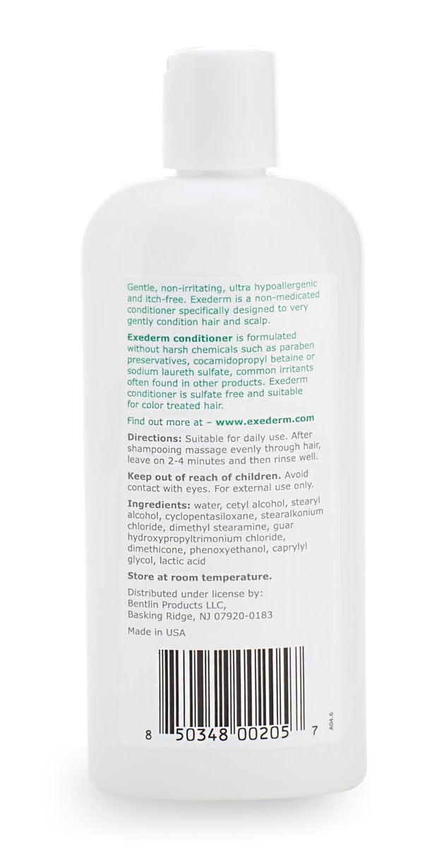 Exederm Hypoallergenic Conditioner for Eczema & Seborrheic Dermatitis – Ultra Sensitive, Moisturizing Daily Hair Care, Paraben & Sulfate Free, 8 Fl Oz Avelisse
