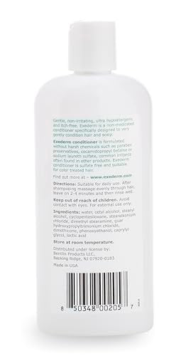 Exederm Hypoallergenic Conditioner for Eczema & Seborrheic Dermatitis – Ultra Sensitive, Moisturizing Daily Hair Care, Paraben & Sulfate Free, 8 Fl Oz Avelisse