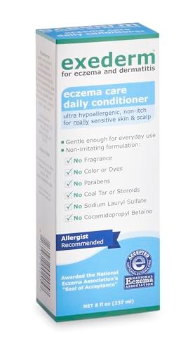 Exederm Hypoallergenic Conditioner for Eczema & Seborrheic Dermatitis – Ultra Sensitive, Moisturizing Daily Hair Care, Paraben & Sulfate Free, 8 Fl Oz Avelisse