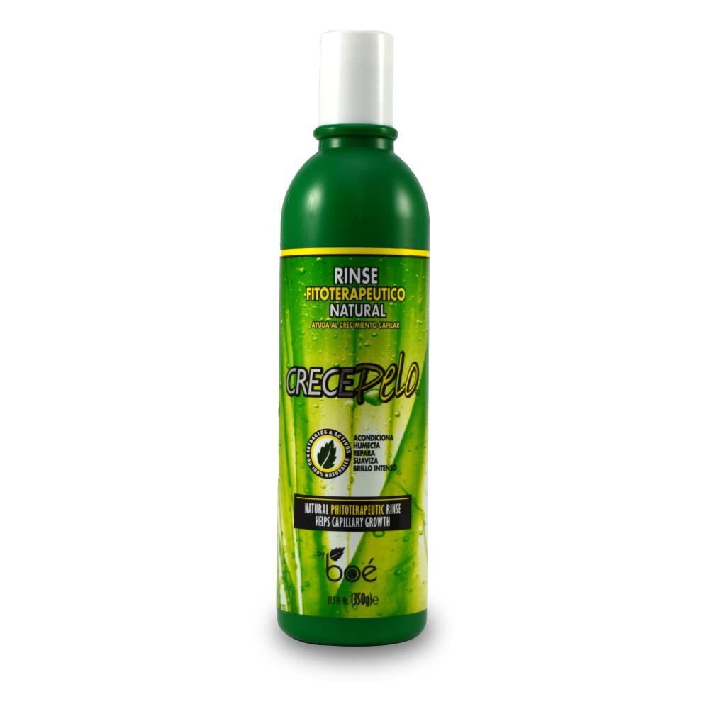 Crece Pelo Natural Hair Growth Duo – Phytotherapeutic Shampoo & Rinse Combo – Boosts Growth, Strength & Shine – Plant-Based, Sulfate-Free – 12.5 oz Each Avelisse