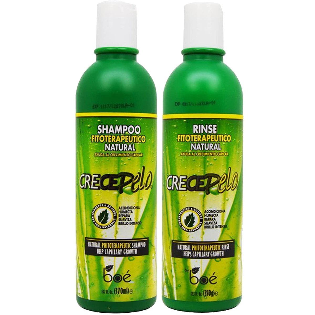 Crece Pelo Natural Hair Growth Duo – Phytotherapeutic Shampoo & Rinse Combo – Boosts Growth, Strength & Shine – Plant-Based, Sulfate-Free – 12.5 oz Each Avelisse