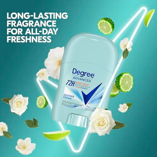 Degree Antiperspirant Deodorant Shower Clean 72-Hour Sweat & Odor Protection for Women, 0.5 oz - görsel 6