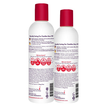 Fairy Tales Rosemary Repel Daily Kids Shampoo & Conditioner Duo - Lice Deterrent, 12 oz + 8 oz Avelisse