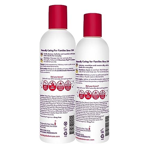 Fairy Tales Rosemary Repel Daily Kids Shampoo & Conditioner Duo - Lice Deterrent, 12 oz + 8 oz Avelisse