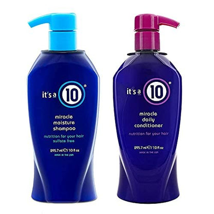 It's a 10 Miracle Daily Shampoo and Conditioner Combo - 10 oz Each, Sulfate-Free Hair Care for Silky, Manageable Hair Avelisse