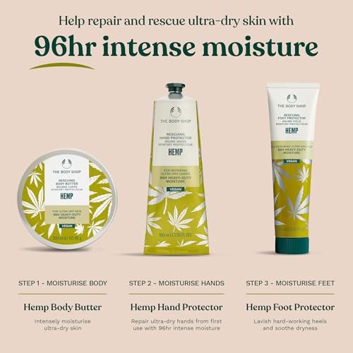 The Body Shop Hemp Foot Protector – Intensive Hydration for Ultra Dry Feet, 3.5 oz Avelisse