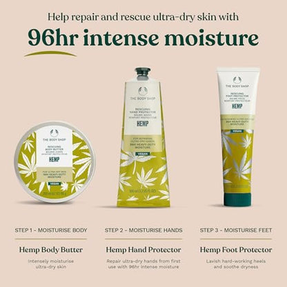 The Body Shop Hemp Foot Protector – Intensive Hydration for Ultra Dry Feet, 3.5 oz Avelisse