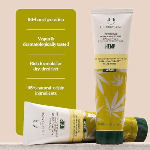 The Body Shop Hemp Foot Protector – Intensive Hydration for Ultra Dry Feet, 3.5 oz Avelisse