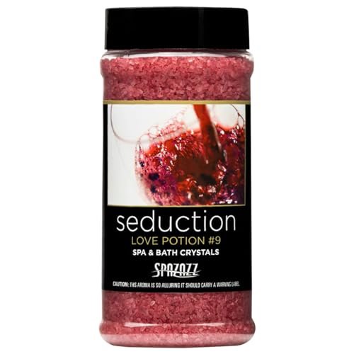 Spazazz Couples Romance Gift Set - Hot Tub Aromatherapy Spa Crystals with Minerals, Love Potion No.9 Seduction Bath Salts, 17 oz Avelisse