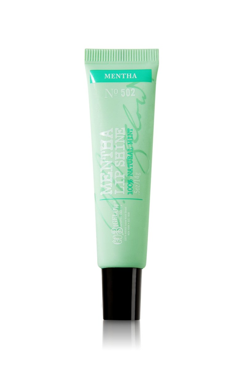 C.O. Bigelow Mentha Lip Shine Peppermint Lip Gloss - Soothing Green Tint, 0.5 oz - görsel 1