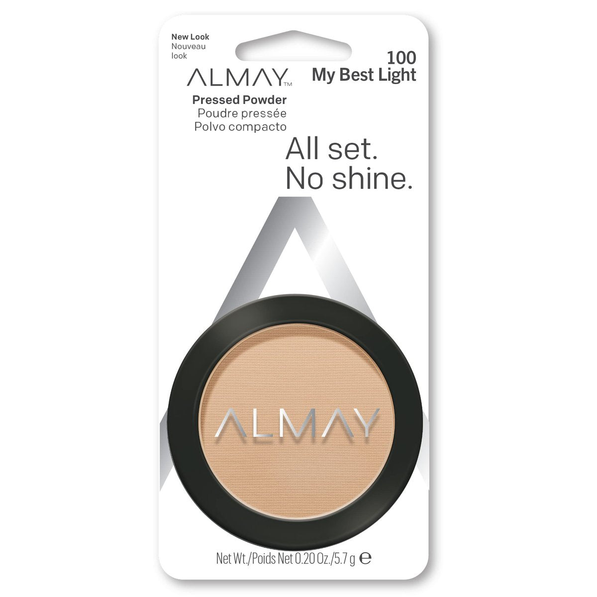 Almay Pressed Powder, Skin Tone Matching, Hypoallergenic, Fragrance Free, 100 My Best Light, 0.20 Oz - görsel 1