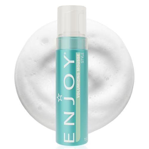 Enjoy Volumizing Mousse - Medium-to-Firm Hold for Root Lift and Curl Definition, Lightweight Styling Foam, 6.8 oz Avelisse