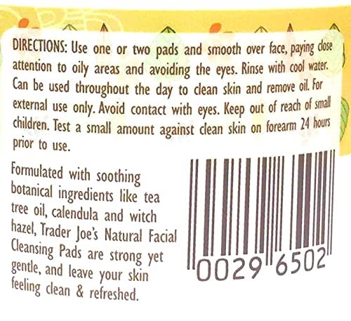 Natural Facial Cleansing Pads with Tea Tree Oil - 2 Pack (100 Pads Total) Avelisse