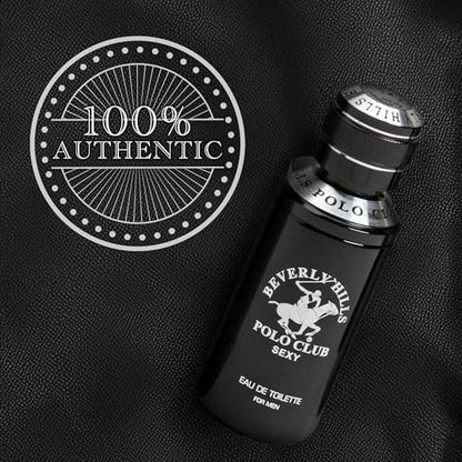 Beverly Hills Polo Club SEXY Eau de Toilette - Oriental Woody Cologne for Men, 3.4 fl oz Avelisse